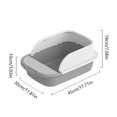 thumbnail image 4 of Cat Litter Box Self Cleaning Anti-splashing Semi-closed Cats Toilet, Grey, 4 of 12