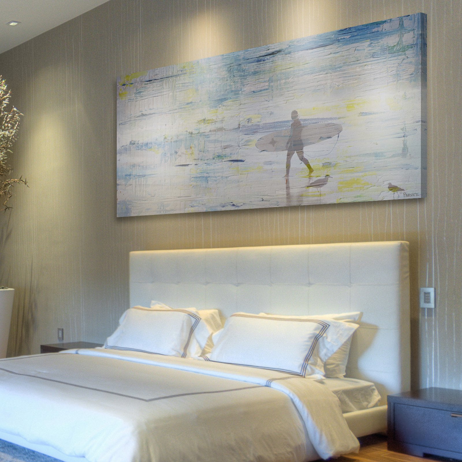 "Surfing Shadows" Painting Print on Wrapped Canvas