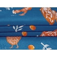 thumbnail image 5 of oneOone Rayon Medium Blue Fabric Hen Craft Projects Decor Fabric Printed By The Yard 56 Inch Wide-C3, 5 of 5