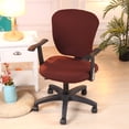 thumbnail image 3 of Cateissary Cubierta suave y cómoda de la silla de la oficina del estiramiento de la experiencia del asiento de la cubierta de la silla del Decoración del hogar negro 2, 3 of 6