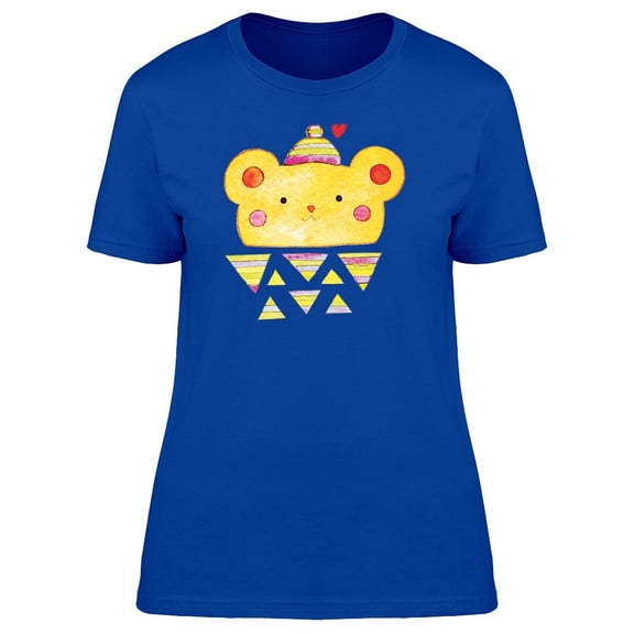 Cute Yellow Bear Doodle Tee Women's -Image by Shutterstock