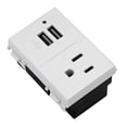 thumbnail image 4 of Estevez Contacto 2P+T + 2 cargadores USB Blanco, Nuevo, 4 of 6