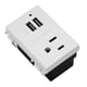 thumbnail image 4 of Estevez Contacto 2P+T + 2 cargadores USB Blanco, Nuevo, 4 of 6