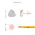 thumbnail image 2 of ANGARA Natural Trillion Composite Diamond Halo Studs in 14K Rose Gold for Women (Size-2.9mm| Color-H| Clarity-SI2) | April Birthstone, Anniversary, Jewelry Gift for Women | Natural Diamond Earrings, 2 of 6