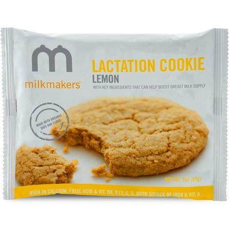 Milkmakers Zesty Lemon Lactation Cookies, 1 Grab & Go Bakery Box (12 Count)