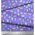 thumbnail image 3 of Soimoi Purple Velvet Fabric Crystals & Stripe Print Fabric by the Yard 58 Inch Wide, 3 of 3