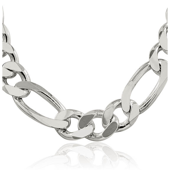 925 Sterling Silver Figaro Link Chain Necklace
