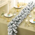 thumbnail image 2 of JASKFLY Pvc Rattan 1PC White PVC Flocked Rattan Christmas Tree Decoration Indoor Outdoor Hanging 8.86 FT,Home Decoration|Pvc,White, 2 of 9