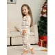 thumbnail image 3 of Conjunto de pijamas de algodón de manga larga para niños, Tops largos, pantalones, ropa de casa de dibujos animados, Navidad, Papá Noel, trajes de bebé para niños pequeños, 3 of 3