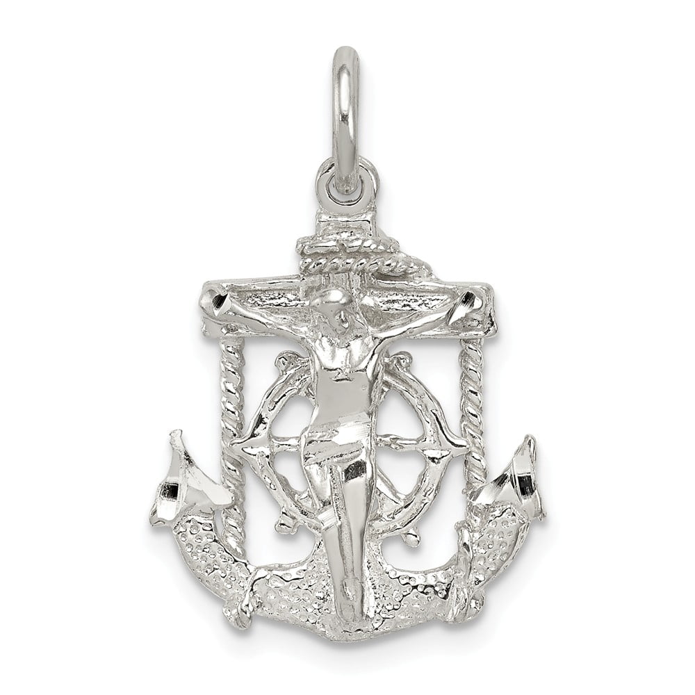 approximately 22 x 21 mm Mireval Sterling Silver CZ Mom Heart Pendant