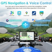 Carpuride Motorcycle HD Dual 1080P Dash Cam, Wireless Apple CarPlay & Android Auto Wire Control, Horizontal Vertical Rotation 7 Touch Screen (712D)