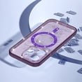 thumbnail image 3 of for iPhone 14 Plus Wireless Charging Case,Luxury Glitter Crystal Clear Hard PC and Soft TPU Silicone Camera Lens Protective Shockproof Magnetic Shiny Sparkle Slim Back Cover.Purple, 3 of 9