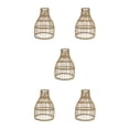 thumbnail image 1 of Thinsony Rattan Lampshade Handmade Decoration for Hanging Floor Light, Teahouse Lamps 18cm x 26cm 5Set, 1 of 6
