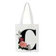 thumbnail image 1 of Bolsa de asas con inicial personalizada Regalo de acuarela floral para su carta Bolsa de tela Wmkox8yii HFSH55, 1 of 1