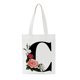 thumbnail image 1 of Bolsa de asas con inicial personalizada Regalo de acuarela floral para su carta Bolsa de tela Wmkox8yii HFSH55, 1 of 1
