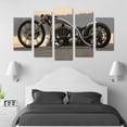 thumbnail image 3 of Juego de Cuadros Decorativos, Moto Chopper de Exhibición al Atardecer, Estilo Lujo y Diseño, 5 Piezas, Ideal para Salas y Oficinas Modernas, 150x80cm, 3 of 5