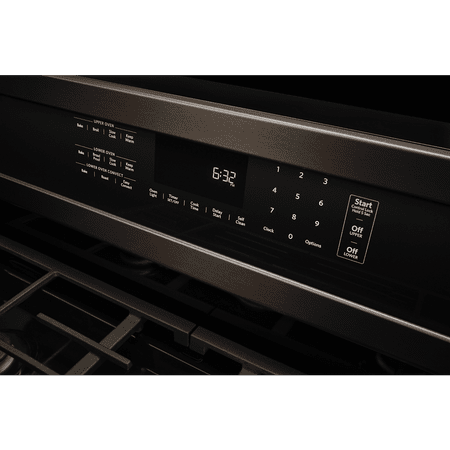 KitchenAid - 6.0 Cu. Ft. Self-Cleaning Freestanding Double Oven Gas Convection Range - Black Stainless Steel