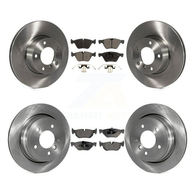 Transit Auto Front Rear Disc Brake Rotors and Semi-Metallic Pads Kit for Car BMW 328xi K8F-101351