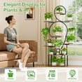 thumbnail image 6 of Plant Stand Indoor with Grow Light, 9 Tiered 63" Tall Indoor Plant Shelves for Multiple Plants, Large Metal Plant Shelf, Lighted Plant Stand for Indoor, Balcony, Living Room, 6 of 15