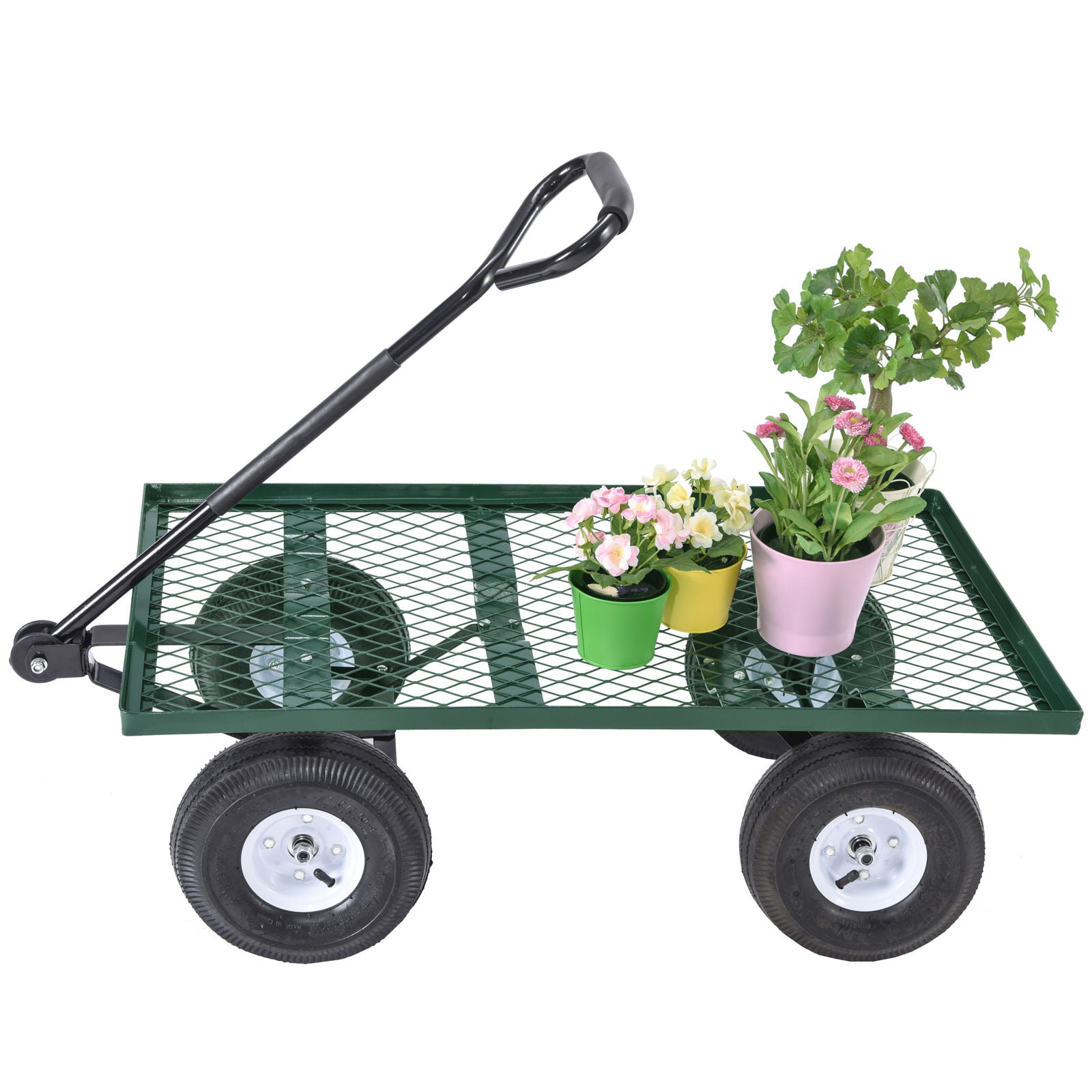 garden-cart-heavy-duty-wagon-660ibs-multifunctional-green-uenjoy
