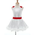 thumbnail image 2 of Zaldita Girls Ms Santa Clause Christmas Costume Shiny Sequins Tutu Dress Ballet Ice Skater Dancewear White 8, 2 of 7