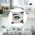 thumbnail image 5 of nygtbtfer Pillow Case Blue Eyes and Lashes Square Cushion Covers Throw Pillow Cover for Couch Sofa Home Bedroom Living Room Decorative Blue White, 5 of 7