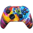 thumbnail image 4 of YoRHa Printing Rubber Silicone Cover Skin Case for Xbox One S/X Controller x 1(Colourful Stream) with Thumb Grips x 10, 4 of 4
