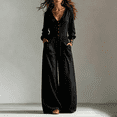 thumbnail image 5 of JoveMarine Jumpsuits for Women Casual V Neck Long Sleeve - with Pockets Everyday One Piece, Womens Jumpsuits Relaxed Fit Jumpsuit, Casual Jumpsuits for Women for Daily,Black L, 5 of 6