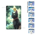 thumbnail image 1 of Cute Black Cat Cartoon PVC Film Skin Sticker for Debit Card Credit Bank Card Sticker Shining Rainbow Stars Love Card Sticker, 1 of 6