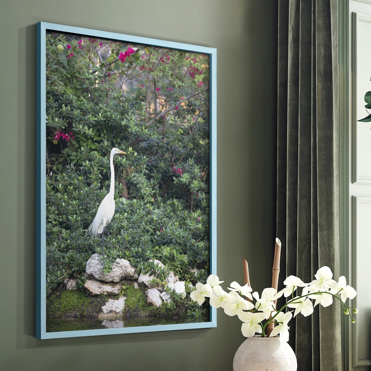 Matisse MDCCCXXI Framed Print in Blue Solid Wood 22 x 28 Framed Print
