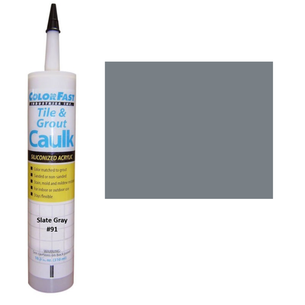 Colorfast Latex Colored Caulk Laticrete Caulk Color Line Slate Grey 4