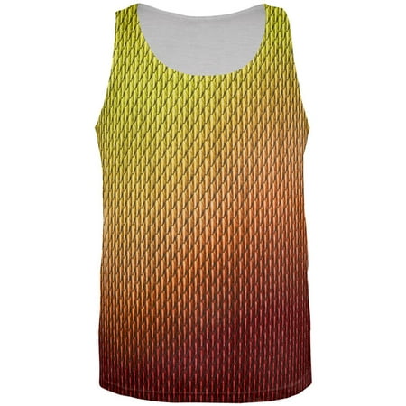 Halloween Red Fire Dragon Scales Costume All Over Mens Tank Top