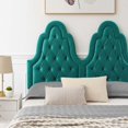 thumbnail image 5 of Tufted Platform Bed Frame, Twin Size, Velvet, Teal Blue, Modern Contemporary Urban Design, Bedroom Master Guest Suite, 5 of 10