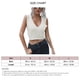 thumbnail image 4 of Cortada Sin Cuello V Cull Sumar Para Mujer Color Puro Suéter de Poliéster Sweaters Transpirables de Mangas para La Vida Diaria, 4 of 6