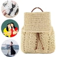 thumbnail image 2 of SPEKSEE Straw Beach Drawstring Backpack Women Shoulders Bucket Bag for Summer, 2 of 18