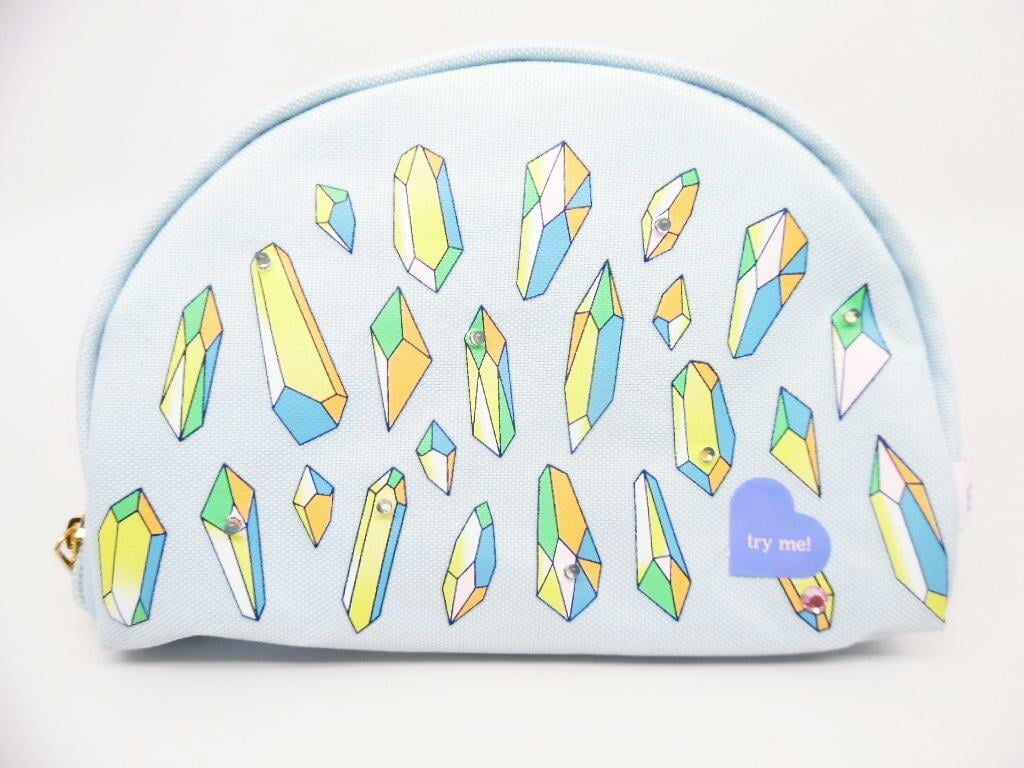 More Than Magic LED Light-Up Cute Gems Girl's Zipper Pencil Pouch for Ages 3+