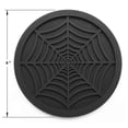 thumbnail image 2 of Silicone Spider Web Coasters for Drinks - 6 Pack Unique Design Spider Drink Coasters, 4Inch Black Coaster Set,Blue, 2 of 5
