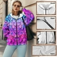 thumbnail image 6 of COEQINE Women's Full Zip Up Hoodie Fashion Sweatshirts Long Sleeve Soft Oversized Fit Jacket Sweater Gradient Color Pattern Casual Wear with Pockets, 3XL, 6 of 7