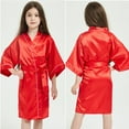 thumbnail image 4 of AJIWYH Kids Silk Bathrobe with Hood and Silk Pajama Party Outfits (Red,9-10 Years), 4 of 4