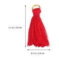 thumbnail image 4 of MasteelfCA 30 Pcs 3CM Tassel Pendants with Ring DIY Accessory Cotton Ropes Chinese Style Jewelry Making Accessories for Book Marker Clothes - #3 (Red), 4 of 7