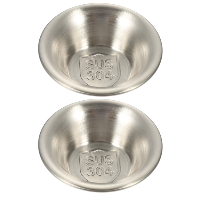 2 tazas de salsa para el hogar, recipientes de acero inoxidable para salsa, tazas para salsa de carne