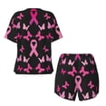 thumbnail image 5 of Lsque Breast Cancer Women's Short-Sleeved Pajama Set - 2 Piece Soft and Lightweight Sleepwear Set-Large, 5 of 9