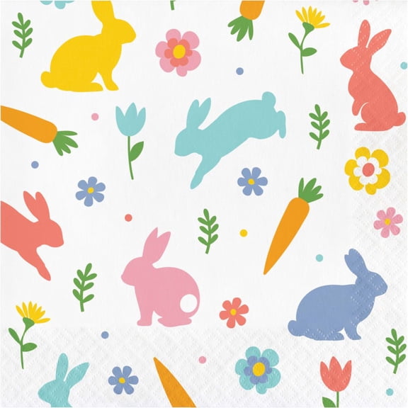 Easter Frills Paper Lunch Napkins 16 Per Pack