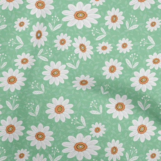 oneOone Viscose Chiffon Mint Green Fabric Florals Craft Projects Decor Fabric Printed By The Yard 42 Inch Wide