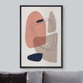 thumbnail image 3 of IDEA4WALL Framed Canvas Wall Art Pastel Pink & Gray Watercolor Polygon Abstract Digital Art Nordic Multicolor Boho Print Minimal Contemporary for Living Room, Bedroom, Office - Black 24"x36", 3 of 5