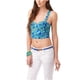 thumbnail image 1 of Aeropostale Womens Cropped Paisley Corset Tank Top, Azul, Grande Aeropostale Camiseta sin mangas, 1 of 2