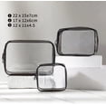 thumbnail image 2 of Clear Cosmetic Bag, 3 Pcs Waterproof PVC Zippered Toiletry Carry Pouch Portable Makeup Bag Organizer Bag Set for Vacation Travel, Bathroom and Organizing Waterproof Makeup Bag (transparent), 2 of 4