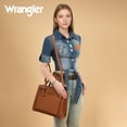thumbnail image 4 of Wrangler Tote Bag for Women Western Cowhide Purse and Wallet Set, Brown, 4 of 7