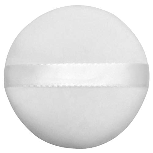 2Pcs Large Powder Puff, Velour Body Powder Puff, Round Fluffy Powder Puffs, Ultra Soft Body Puff, Washable for Loose Body Powder Face Powder Baby