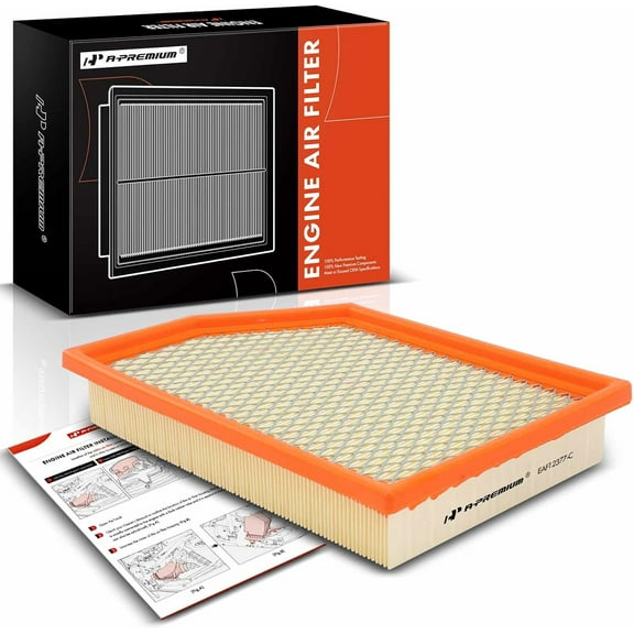 A-Premium Engine Air Filter Compatible with Jeep Cherokee, 2014 2015 2016 2017 2018, Flexible Panel, Replace# CA11877, 52022378AA
